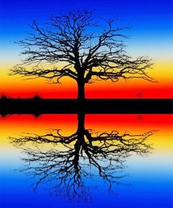 Tree Reflection Paint By Numbers