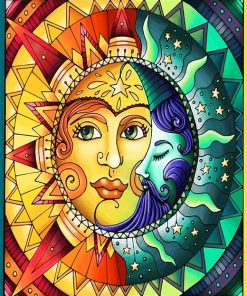 Sun And Moon Paint By Numbers