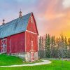 Barn Sunset Paint By Numbers