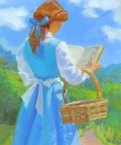 Belle Reading Book Paint By Numbers