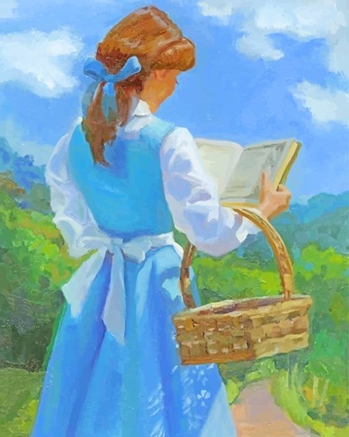 Belle Reading Book Paint By Numbers