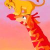 Simba And Giraffe Paint By Numbers