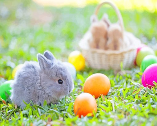 Easter Eggs Bunny Paint By Numbers