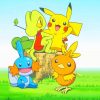 Pikachu Treecko Pokemon Paint By Numbers