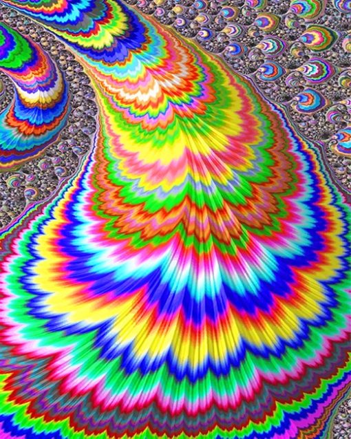 Rainbow Psychedelic Art Paint By Numbers