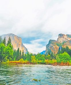 River Yosemite Valley Paint By Numbers