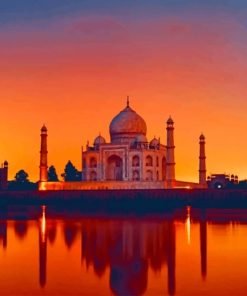 Taj Mahal Sunset Paint By Numbers