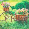 Bike Equipped Basket Flowers Paint By Numbers