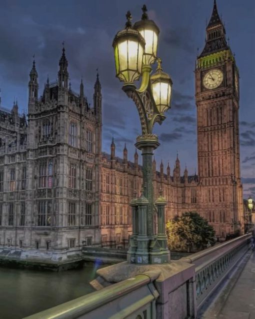 Big Ben London By Night paint by numbers