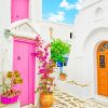 Pink Door Greece paint by numbers