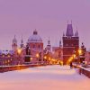 Prague In Snow paint by numbers