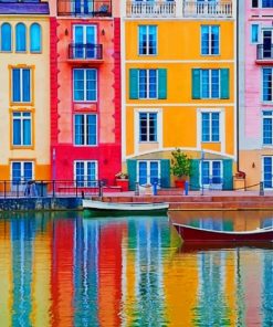 Colorful Buildings In Italy paint by numbers