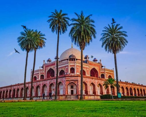 Humayuns Tomb Delhi paint by numbers