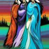 Abstract Native Ladies paint by numbers