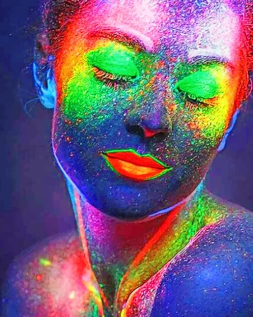 Neon Body paint by numbers