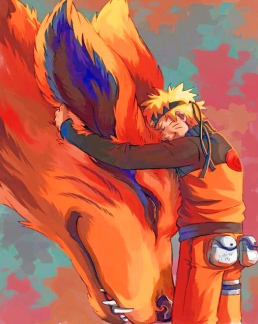 Kurama And Naruto paint by numbers