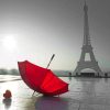 Red Umbrella In Paris paint by numbers