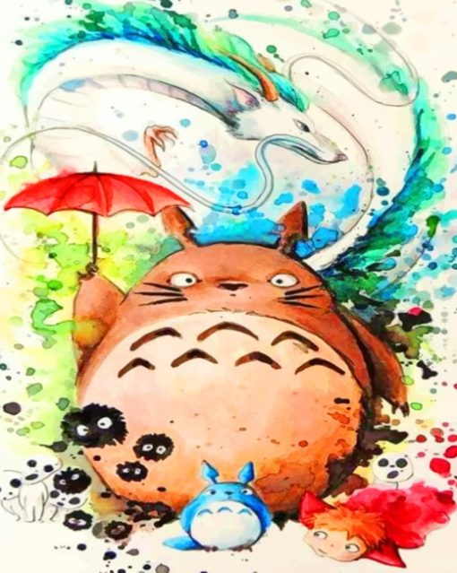 Studio Ghibli Squad paint by numbers