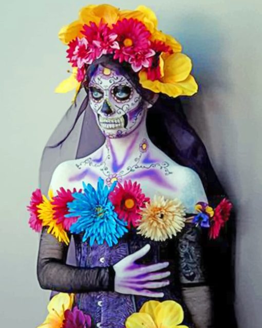 Aesthetic Sugar SkullAesthetic Sugar Skull Paint by numbers