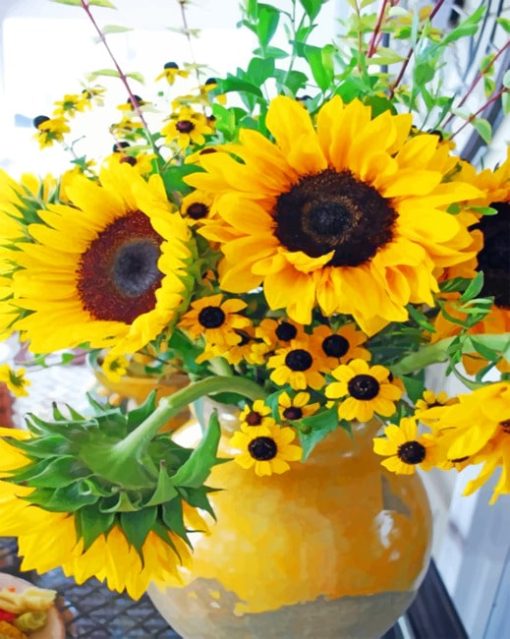 Aesthetic Sunflowers paint by numbers