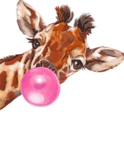 Giraffe Bubble paint by numbers