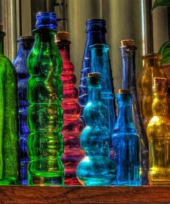 Artistic Colored Bottles ppaint by numbers