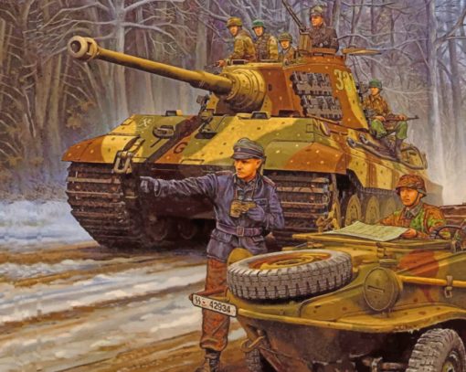 ww2 german tiger tank paint by numbers