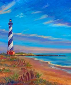 cape hatteras lighthouse paint by number