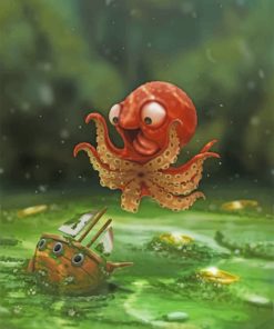 cute-baby-kraken-paint-by-number