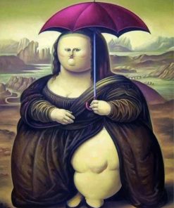 fat-mona-lisa-holding-an-umbrella-paint-by-numbers