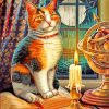 Cat And Candle Paint by numbers