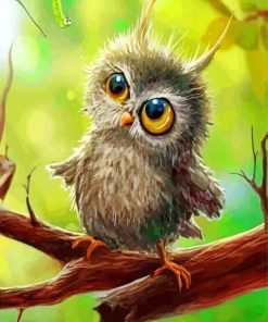 Cute Baby Owl Paint by numbers