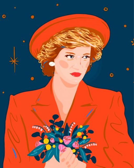 Princess Diana Illustration Paint by number