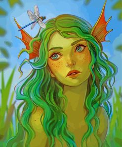 Fantasy Water Nymph Paint by numbers