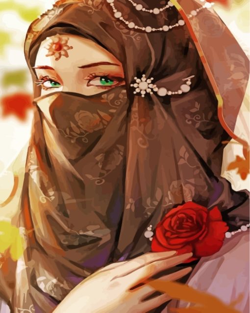 Hijab Muslim Girl Paint by numbers