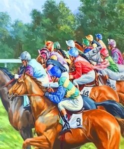 Horses Race Paint by numbers