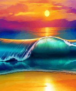 Sunset Waves Paint by numbers