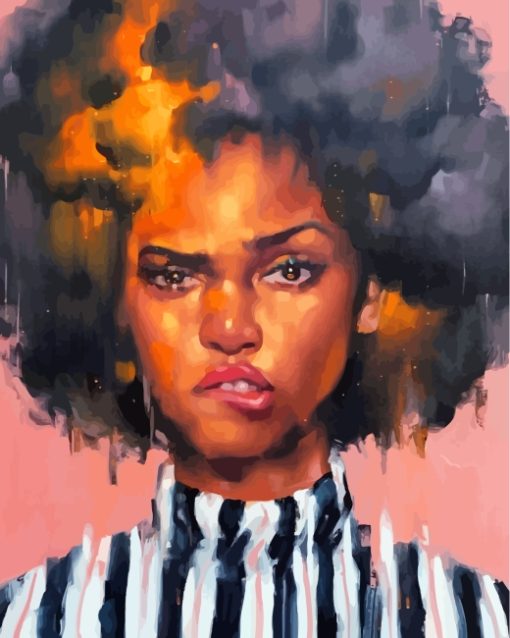 afro-woman-paint-by-numbers