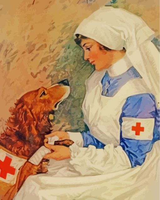 nurse-and-golden-retriever-paint-by-numbers