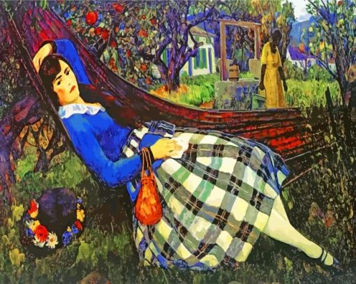 Woman In Hammock Leon Kroll Paint by numbers