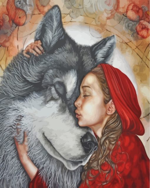 Little Red Riding Hood Paint by numbers