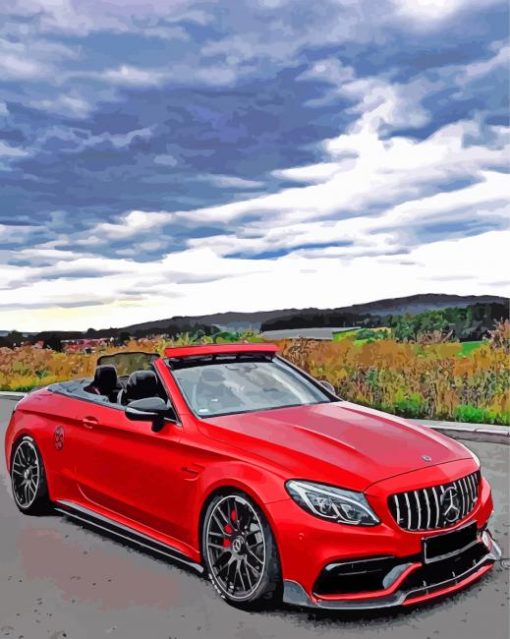 red-mercedes-paint-by-number