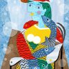 Abstract Lady And Fishes Paint By Number