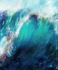 Abstract Ocean Wave Paint By Number