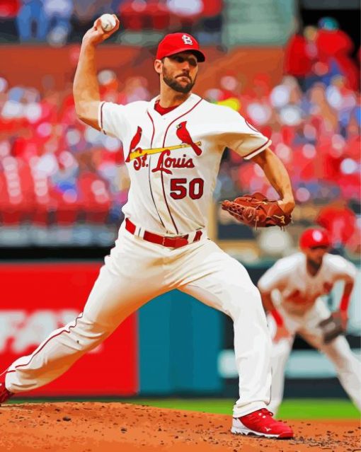 Adam Wainwright Baseball Pitcher Paint By Number