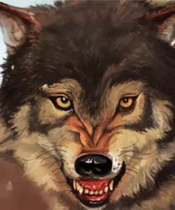 Angry Wolf Paint By Number