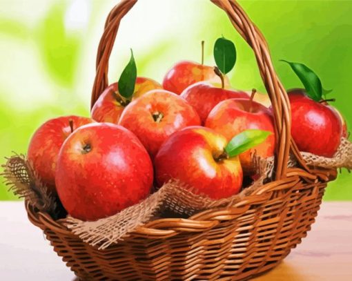 Apple Basket Paint By Number