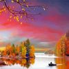 Autumn Lake Landscape Paint By Number