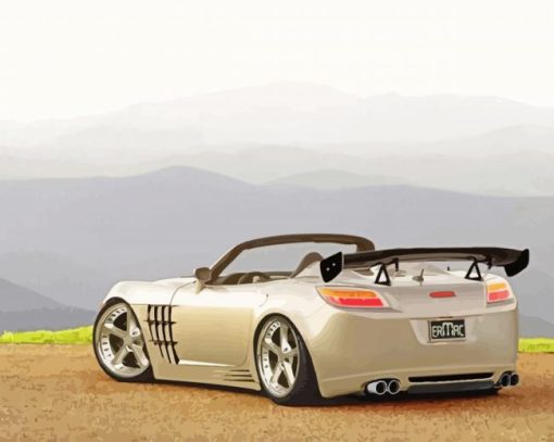 Beige Saturn Sky Car Paint By Number