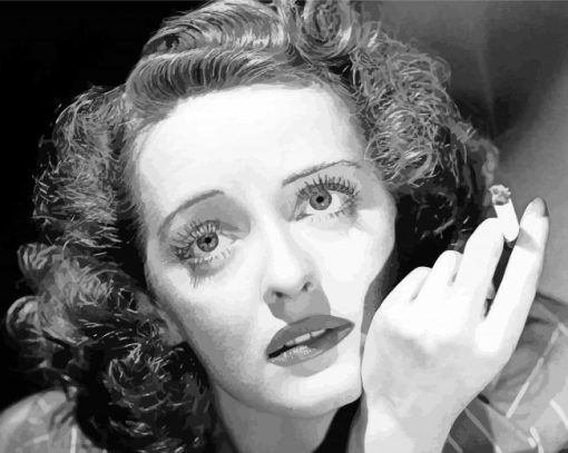 Bette Davis Smoking Paint By Number